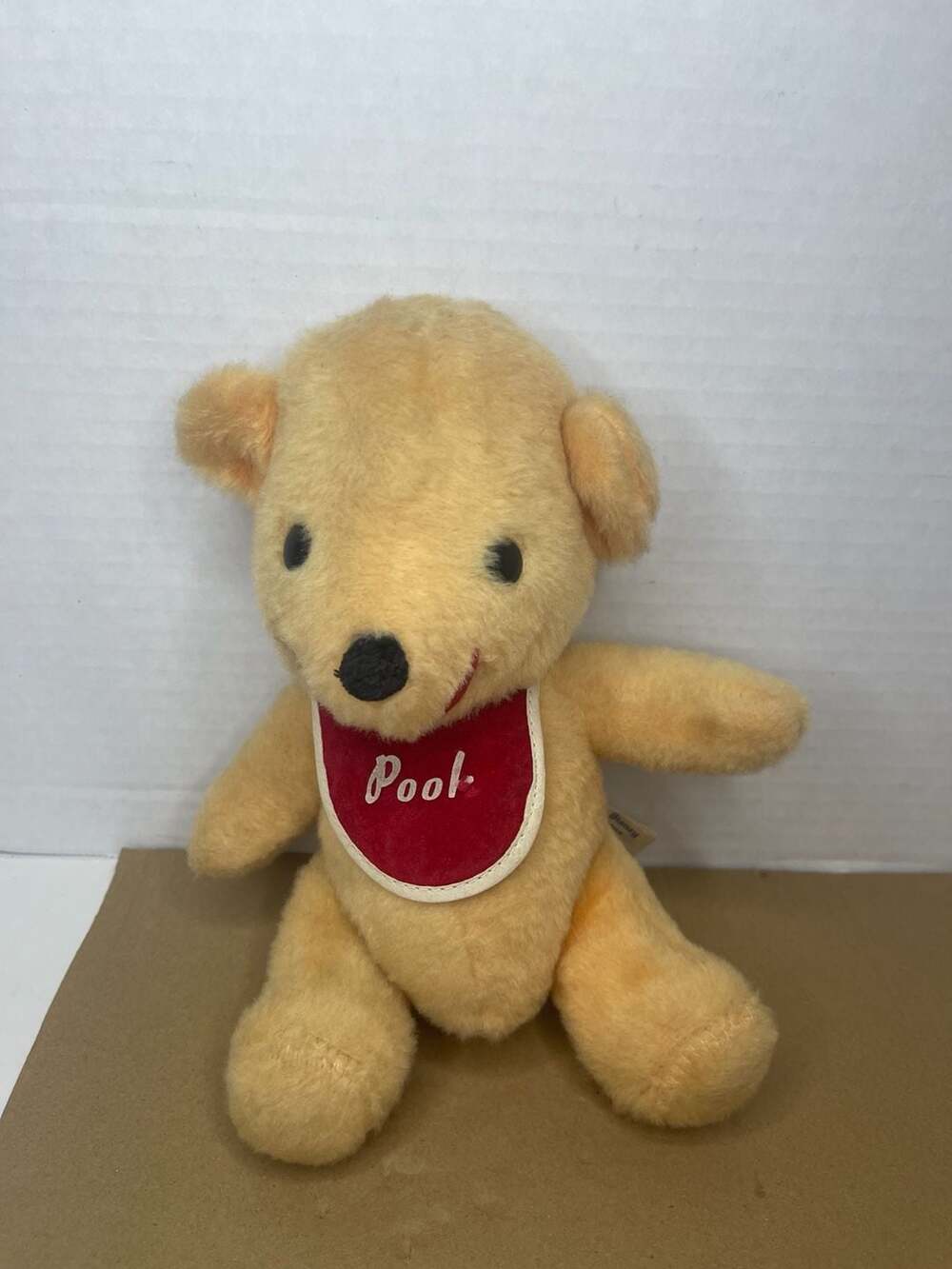 Vintage Disney Winnie The Pooh Plush Bear Red Bib California Stuffed Toys